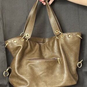 Montana West Brown Hobo Bag with Gold Accents